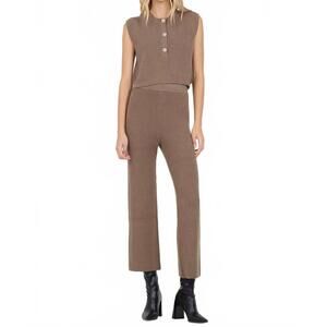 NEW STITCHES & STRIPES slater cropped pants in pebble